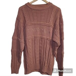 Union Bay Y2K Style Heavy Knit Chunky (Unisex) Sweater Mauve XL